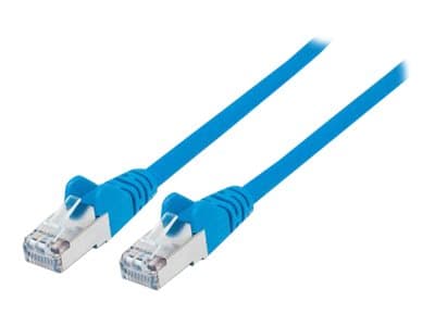 INTELLINET - Network Patch Cable, Cat6A, 5m, Blue, Copper, S/FTP, LSOH / LSZH, PVC, RJ45, Gold Plated Contacts, Snagless, Booted, Lifetime Warranty, Polybag - patch cable - 5 m - blue