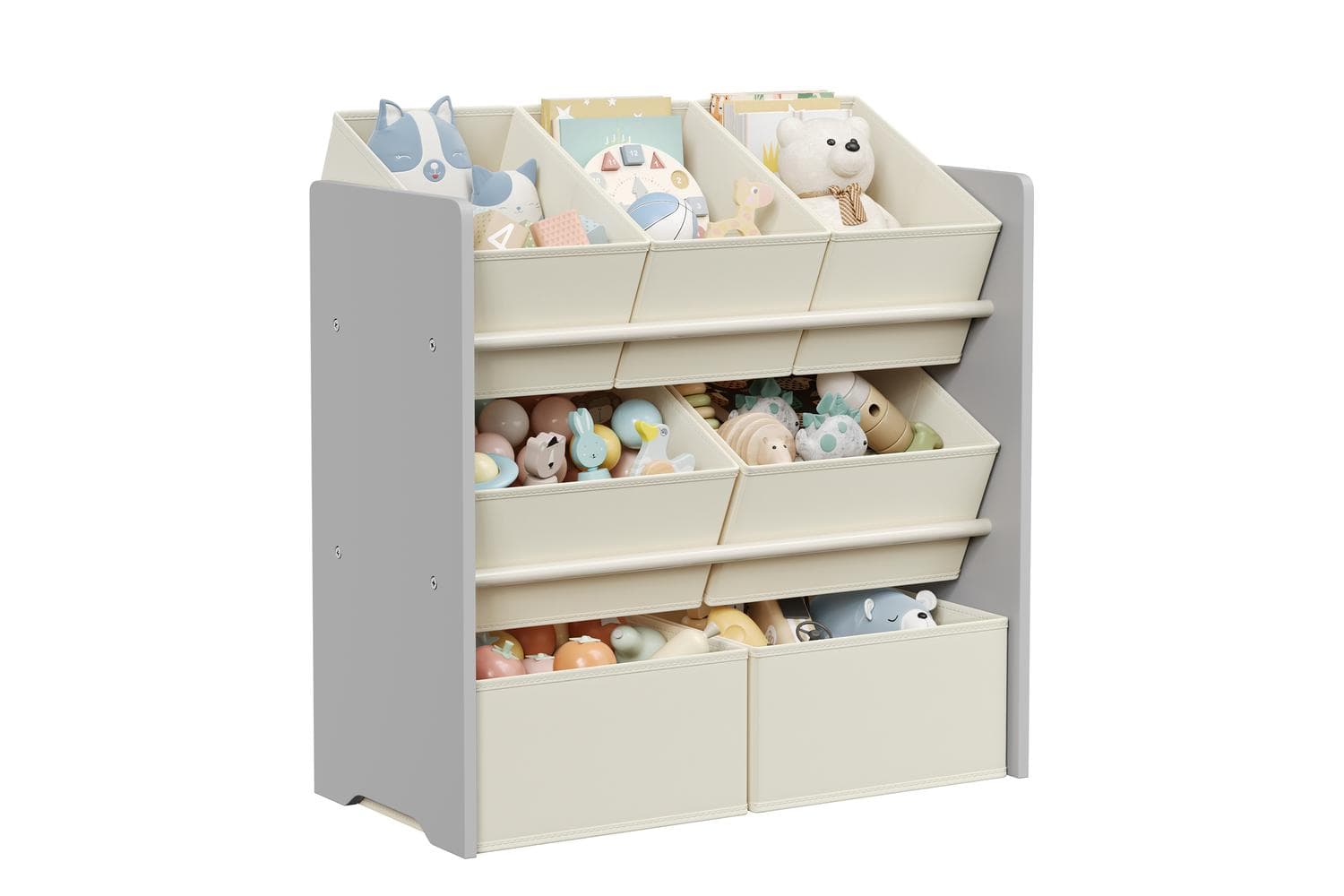 Songmics Childrens Shelf | Book And Toy Shelf | Non-woven Fabric | 29.5 X 62.5 X 60 Cm