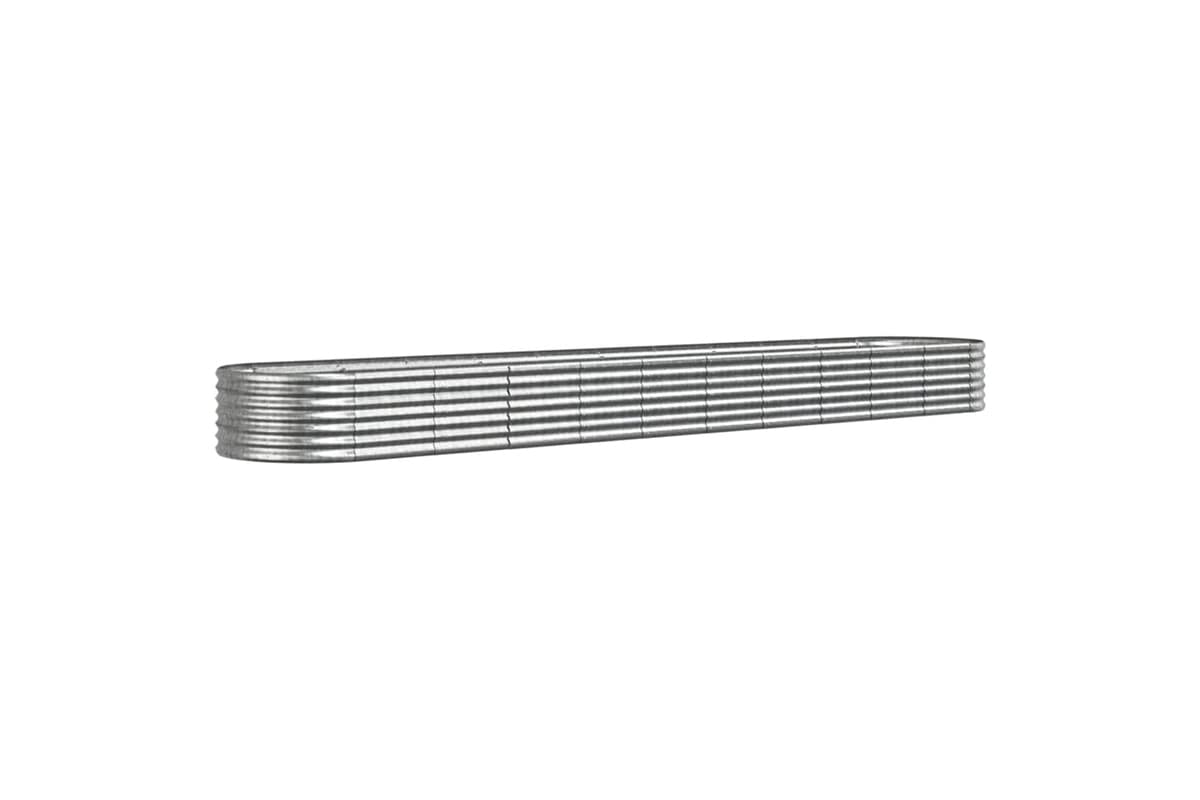 vidaXL 318937 Garden Raised Bed Powder-coated Steel 440x80x36cm Silver