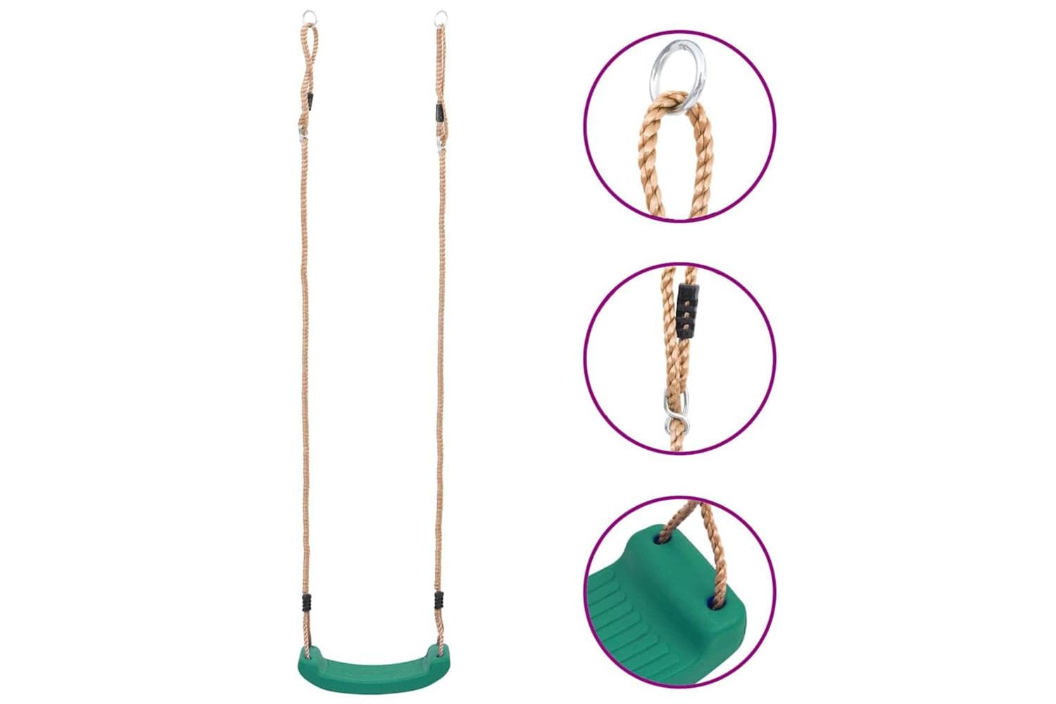 Vidaxl Swing Seat For Children Green