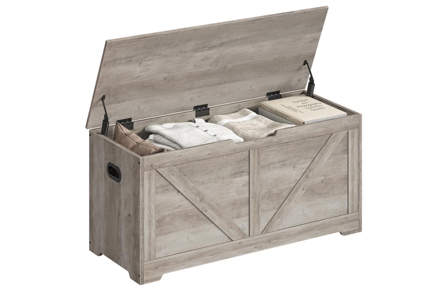 Wooden Ottoman Storage Box | Shoe Storage Bench | Wood | 100 X 40 X 46.4 Cm