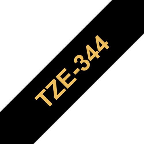 BROTHER - BRO 18MM GLOSS GOLD ON BLACK TAPE
