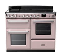Rangemaster Estel Deluxe 110cm Induction Range Cooker - Pale Pink with Chrome Trim | ESDLO110EIPPPK/CM1