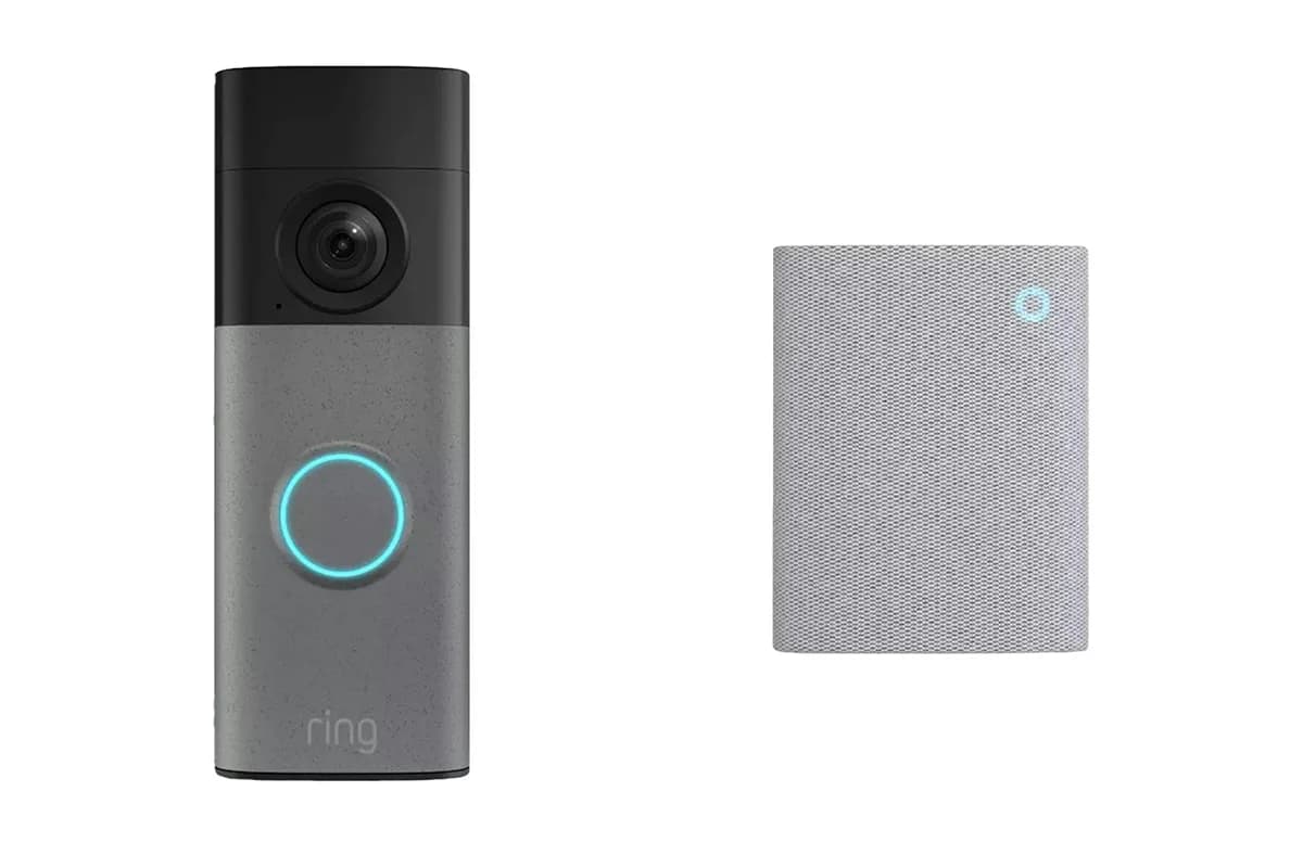 Ring Gen 2 Battery Video Doorbell with 3rd Gen Chime | Speckled Grey