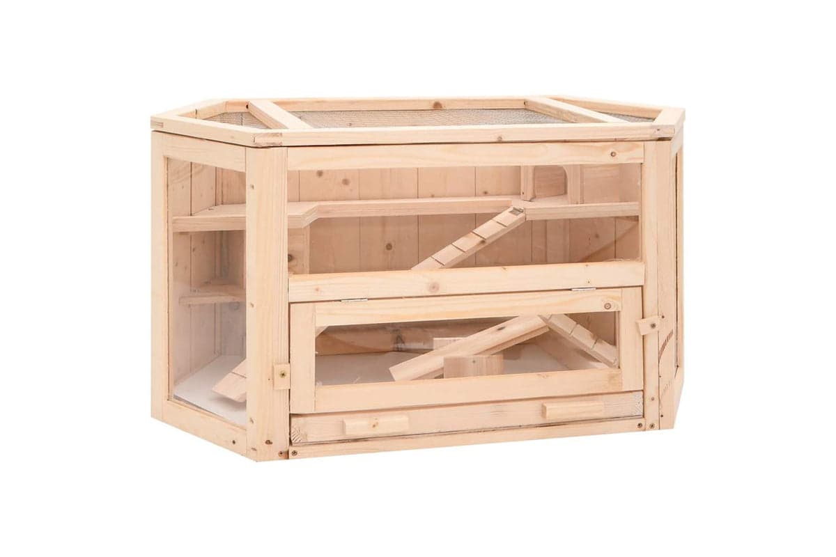 vidaXL 172379 Hamster Cage 80x40x43cm Solid Wood Fir