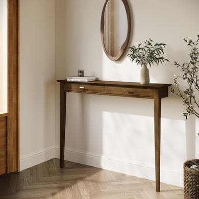 Small & Narrow Walnut Console Table  - 115cm - Noa