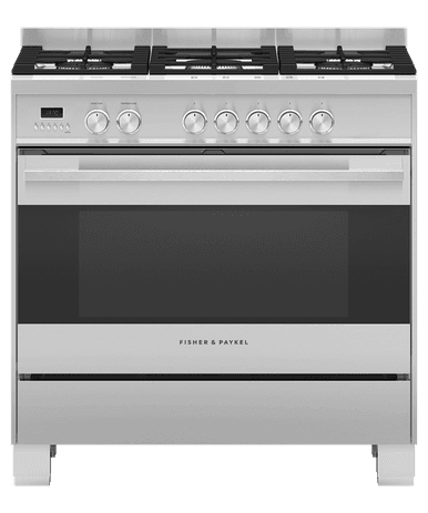 Fisher & Paykel 90cm Series 7 Contemporary Dual Fuel 5 Burner Freestanding Cooker | OR90SDG4X1