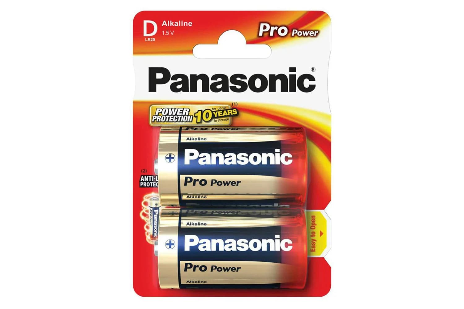 Panasonic PP Gold D Size Batteries | LR20X/2BP