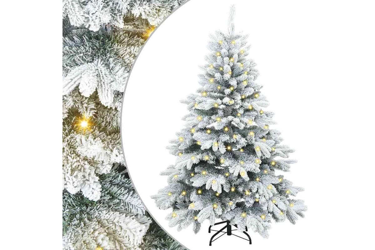 Vidaxl Artificial Christmas Tree With 150 Leds Green 120 Cm Pe And Pvc
