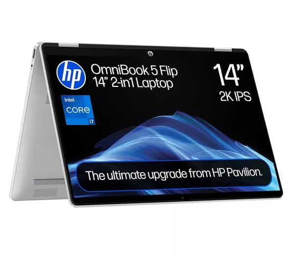 HP OmniBook 5 Flip 14" 2 in 1 Laptop - Intel® Core™ i7, 512 GB SSD, Silver