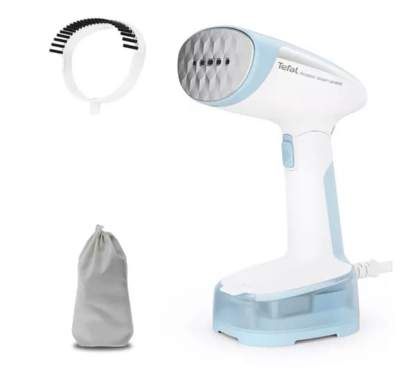 TEFAL Access Steam Pocket DT3041 Clothes Steamer - White & Sky Blue