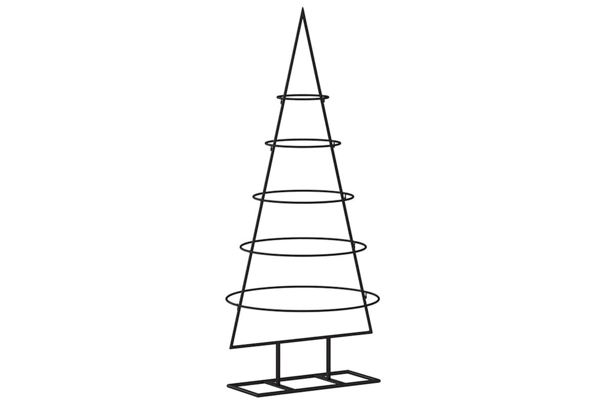 Vidaxl Metal Christmas Tree With Stand Black 90 Cm Powder-coated Steel