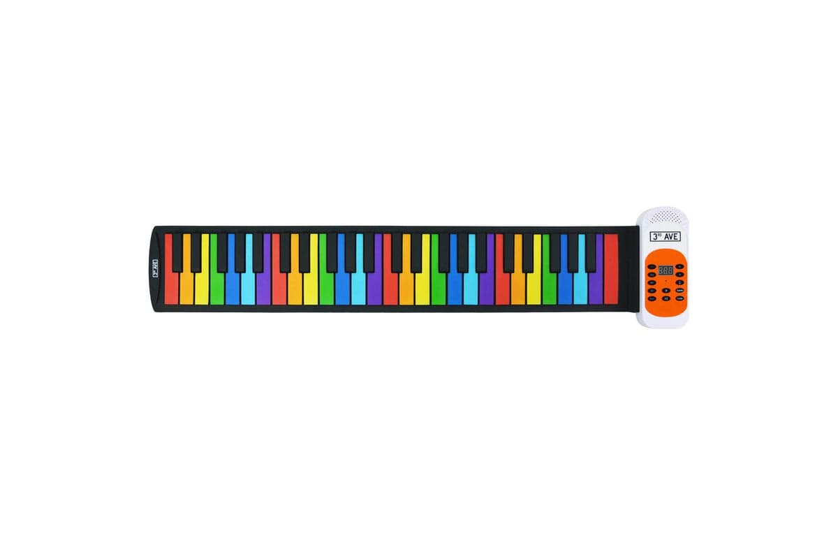 3rd Avenue 49 Key Rainbow Soft Touch Roll Up Piano