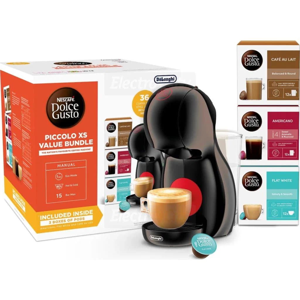De’Longhi Dolce Gusto Piccolo XS Pod Coffee Machine | Black