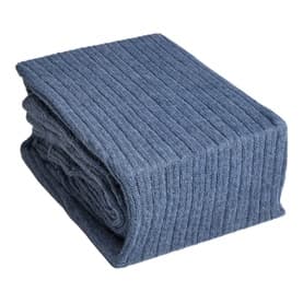 Denim Knitted Ribbed Bed Blanket
