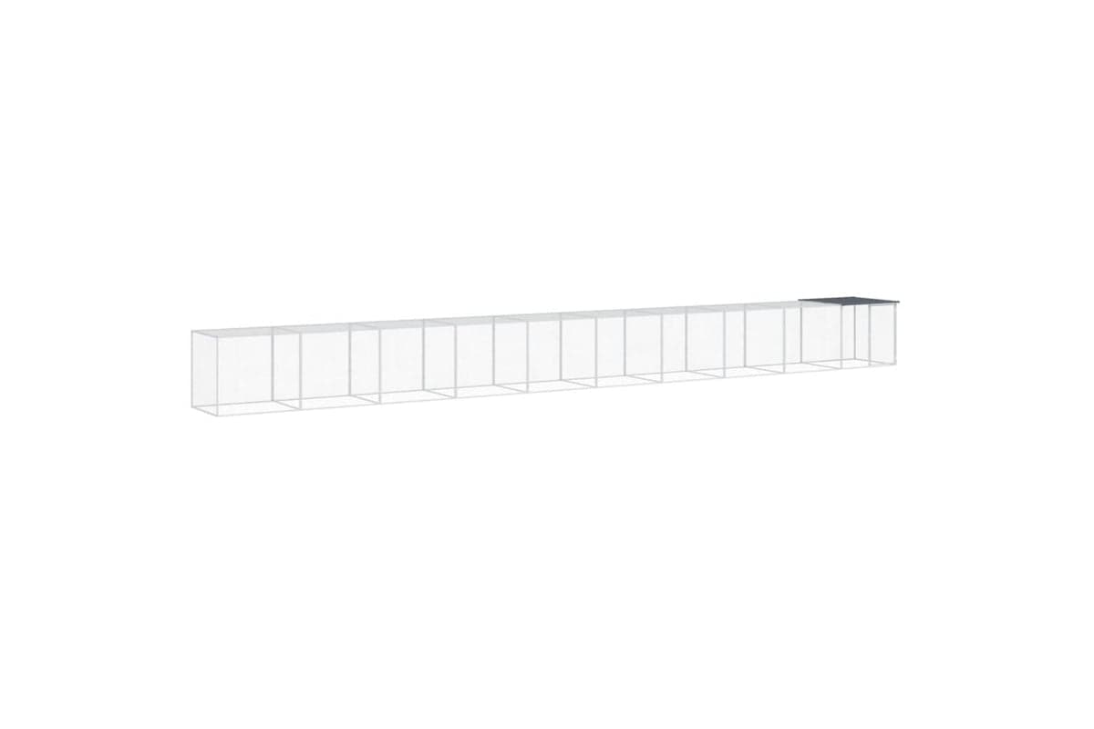 vidaXL 3189043 Chicken Cage With Roof Anthracite 1003x98x90cm Galvanised Steel