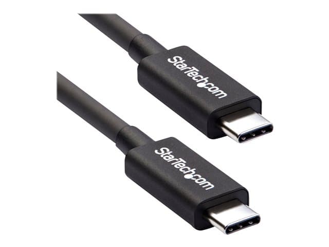 STARTECH.COM - StarTech 50cm (1.6ft) Thunderbolt 3 Cable, 40Gbps, 100W PD, 4K/5K Video, Thunderbolt-Certified, Compatible w/ TB4/USB 3.2/DisplayPort - Thunderbolt cable - USB-C to USB-C - 50 cm