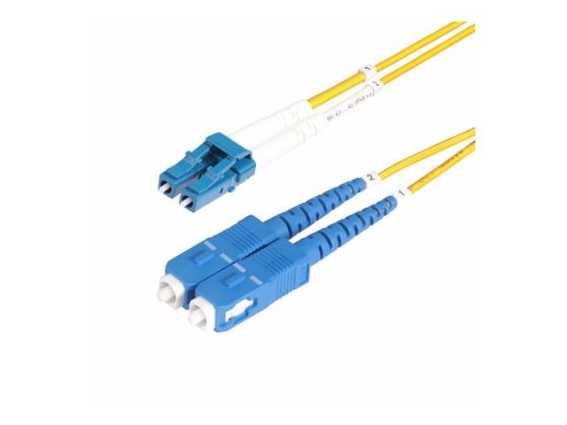 STARTECH.COM - Startech 1m (3ft) LC to SC (UPC) OS2 Single Mode Duplex Fiber Optic Cable, 9/125╡m, Laser Optimized, 10G, Bend Insensitive, Low insrtion Loss - LSZH Fiber Patch Cord (SMLCSC-OS2-1M) - Patch cable - LC/UPC single-mode (M) to SC/UPC single-mode (M) - 1 m -