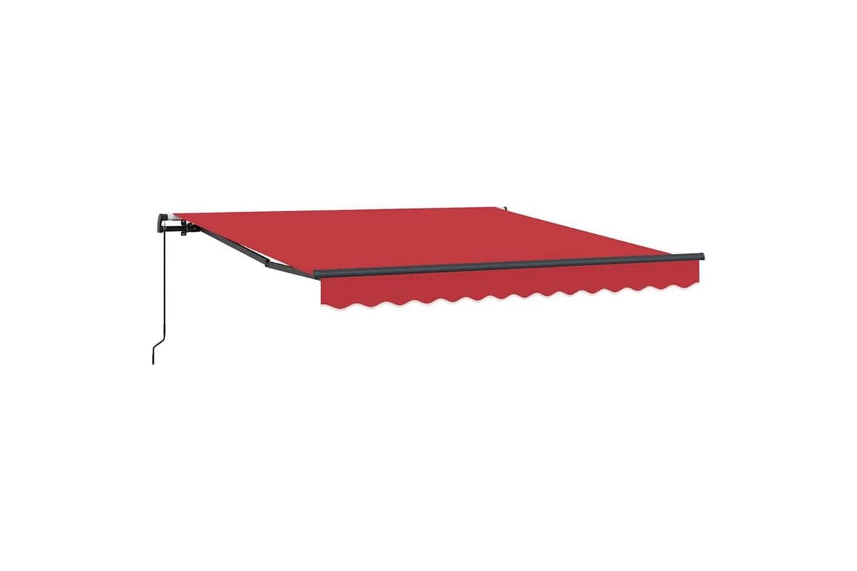 Vidaxl Red Awning Manual Red 350 X 250 Cm Fabric