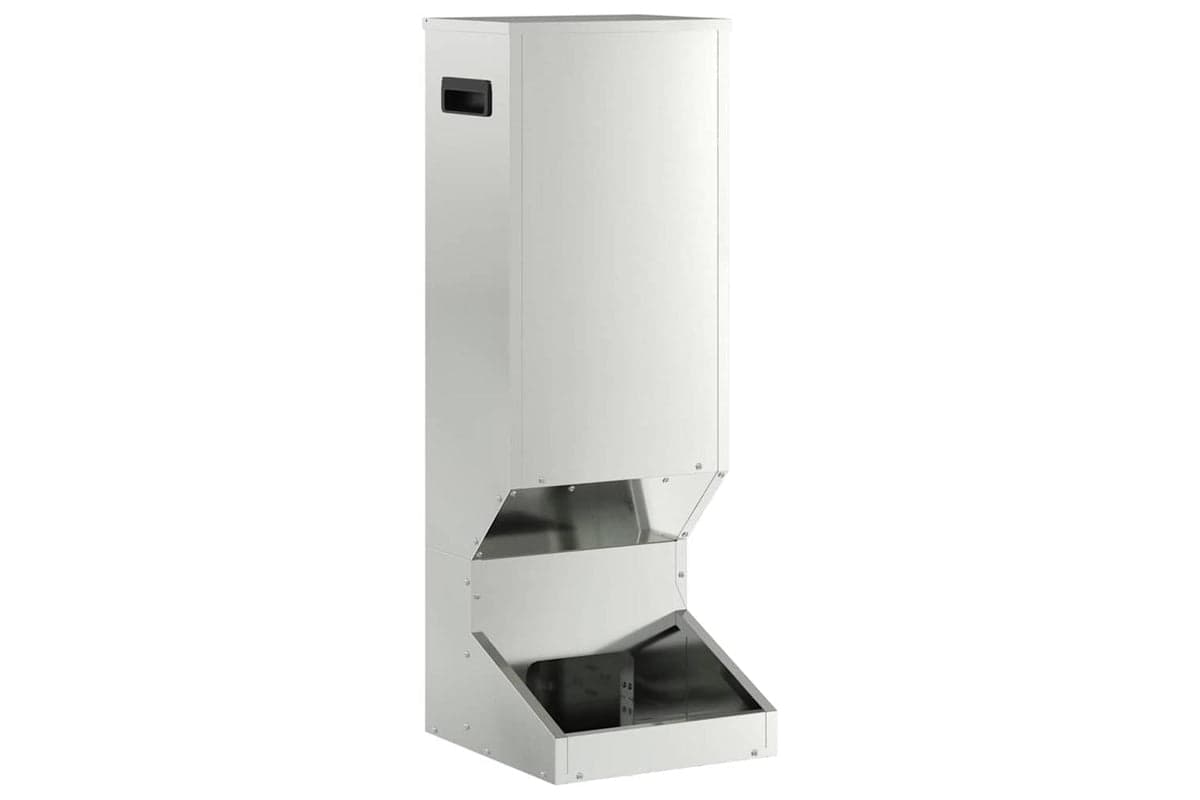 Vidaxl Deer Feeder Silver 28 X 30 X 80 Cm Galvanised Steel