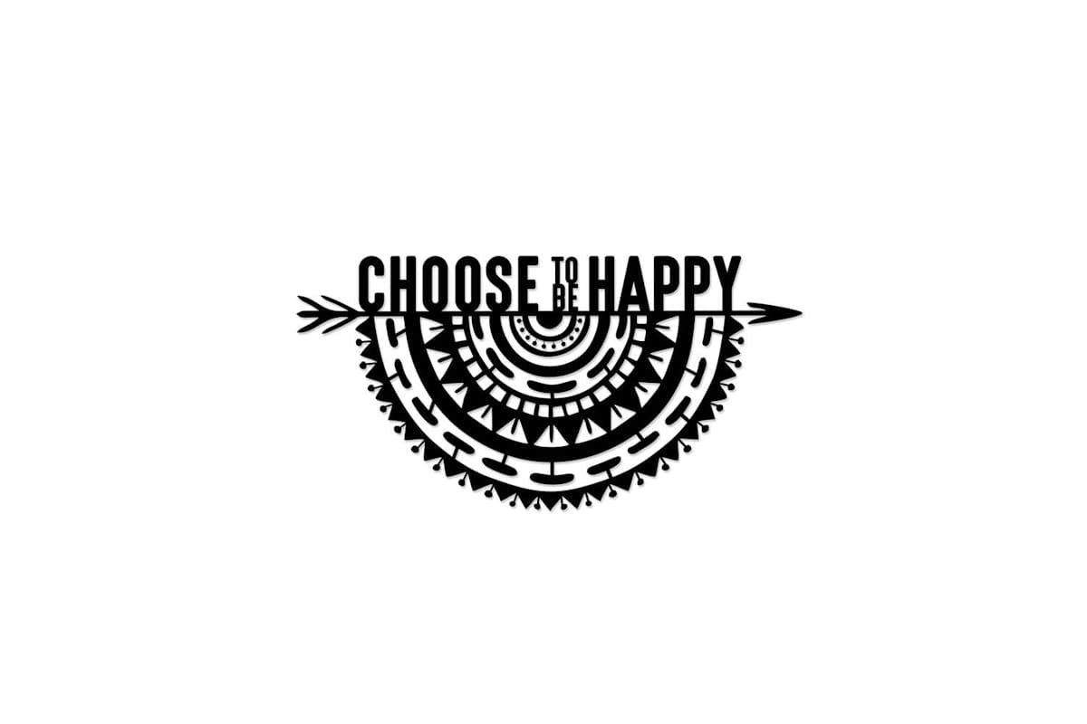 Decortie | Choose To Be Metal Wall Art | Black | 30 x 60 cm