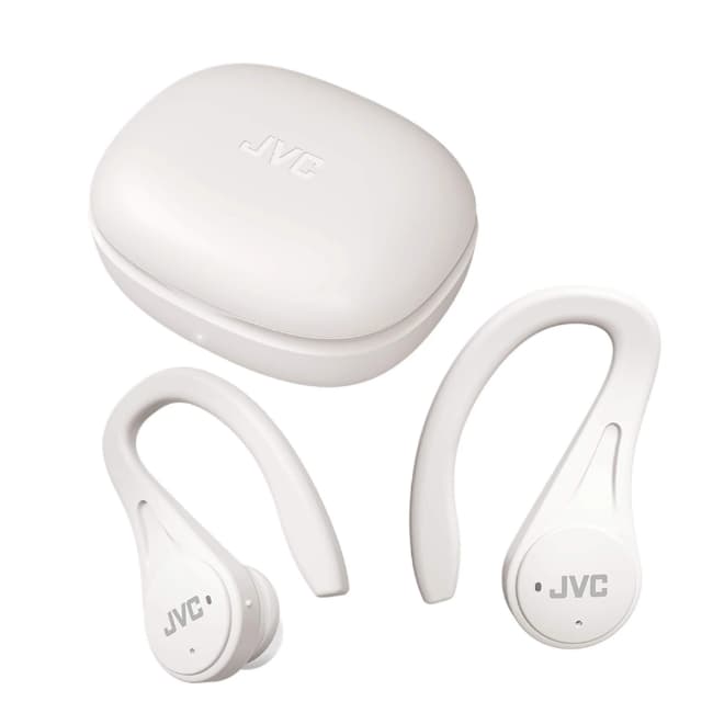 JVC Fitness True Wireless In-Ear Headphones with Ear Loop - White | HAEC25TWU