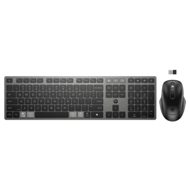 Box Opened HP 725 Multi-Device Rechargeable Wireless Keyboard and Mouse Combo