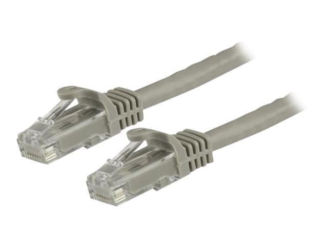 STARTECH.COM - Startech 15m CAT6 Ethernet Cable, 10 Gigabit Snagless RJ45 650MHz 100W PoE Patch Cord, CAT 6 10GbE UTP Network Cable w/Strain Relief, Grey, Wiring is UL Certified/TIA - Category 6 - 24AWG (N6PATC15MGR) - patch cable - 15 m - grey