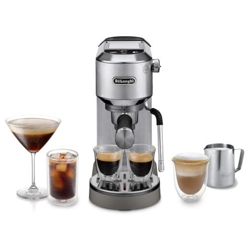 DELONGHI            DEDICA DUO WITH ADVANCED MILK STEAM WAND & COLD BREW OPTION - STAINLESS STEEL