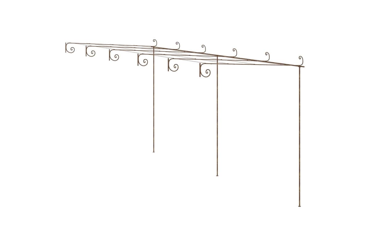 Vidaxl 313999 Garden Pergola Antique Brown 6x3x2.5 M Iron