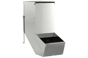 Vidaxl Rabbit Feeder Silver 125 X 26 X 285 Cm Galvanised Steel