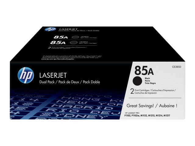 HP - 85A - 2-pack - black - original - LaserJet - toner cartridge (CE285AD)