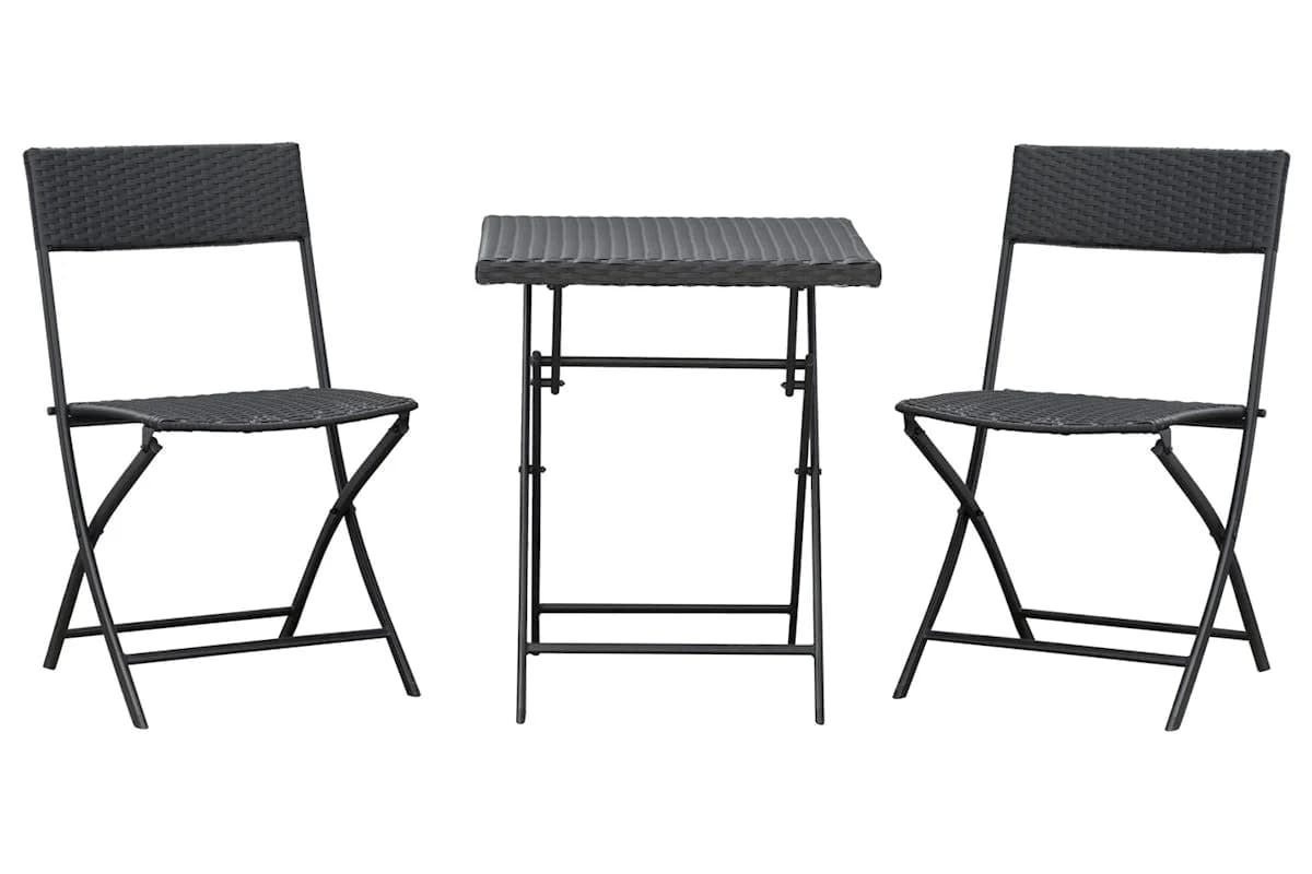 Outsunny Rattan Wicker Bistro Set Table and Chair Set | Brown | 3 Pieces