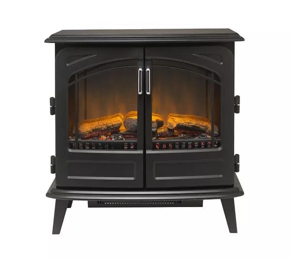 DIMPLEX Cassia RTOFSTV20 Optiflame Electric Stove Fireplace - Matte Black