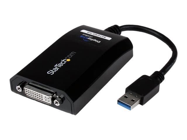 STARTECH.COM - StarTech USB 3.0 to DVI / VGA Adapter - 2048x1152 - External Video & Graphics Card - Dual Monitor Display Adapter Cable - Supports Mac & Windows (USB32DVIPRO) - USB / DVI adapter - USB Type A to DVI-I - 15.2 cm