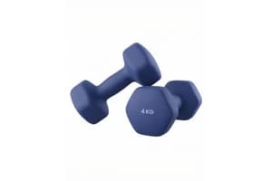 Set Of 2 Dumbbells | Hand Weights | Neoprene Coating | 4 Kg Pair | Blue