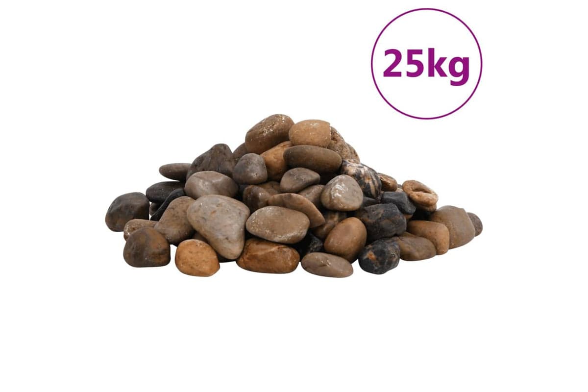 Vidaxl Polished Pebbles 25 Kg Mixed Colour 2-5 Cm