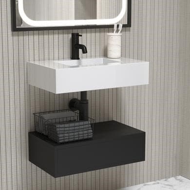 Oslo 600mm Wall Hung Vanity Unit with Basin