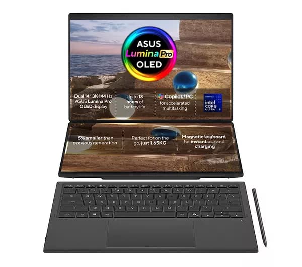 ASUS Zenbook Duo 14" 2 in 1 Laptop - Intel® Core™ Ultra 9, 1 TB SSD, Grey