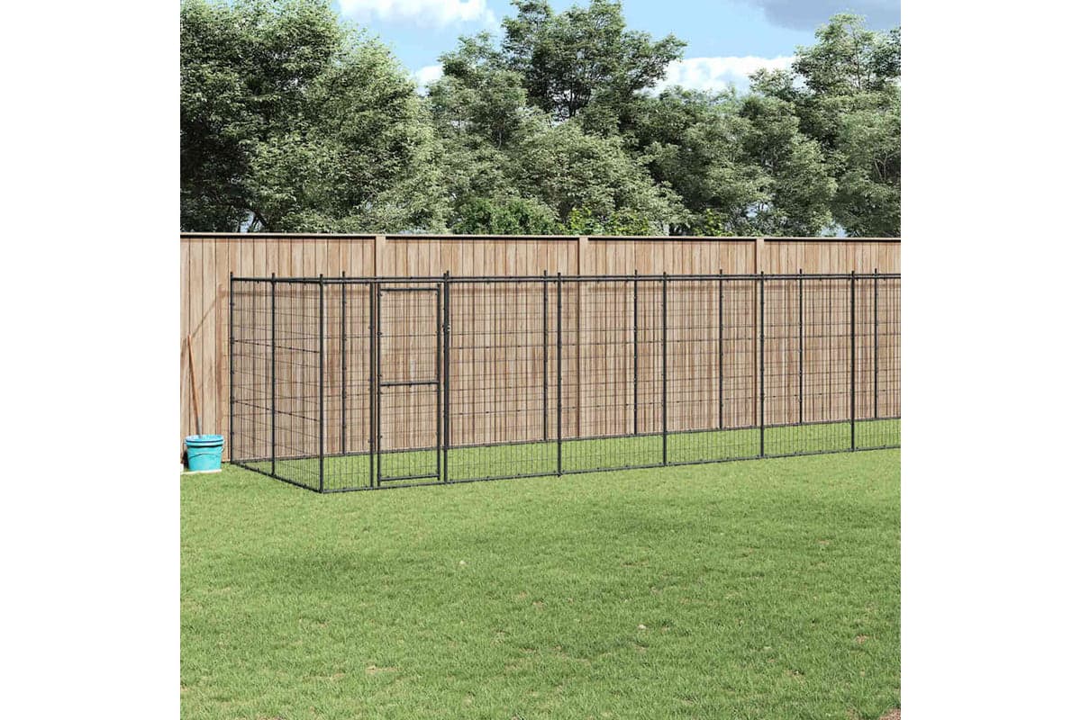 Vidaxl 3082300 Outdoor Dog Kennel Steel 16.94 M2