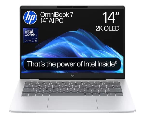 HP OmniBook 7 AI 14" Laptop - Intel® Core™ Ultra 5, 512 GB SSD, Silver