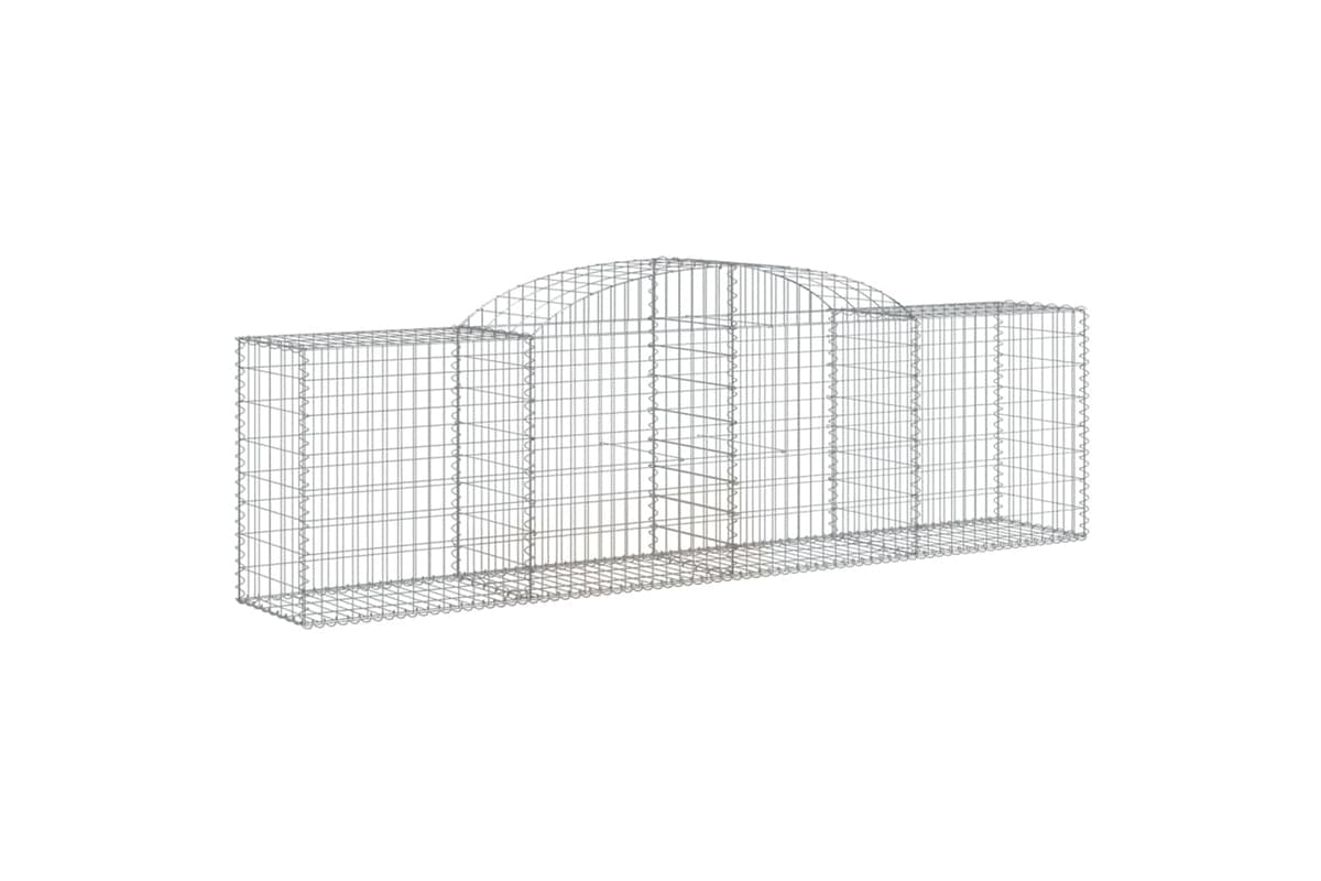 vidaXL 153514 Arched Gabion Basket 300x50x80/100cm Galvanised Iron