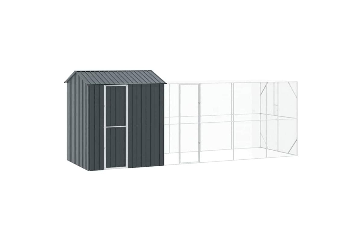 Vidaxl Bird Cage Anthracite 621 X 208 X 247 Cm Galvanised Steel