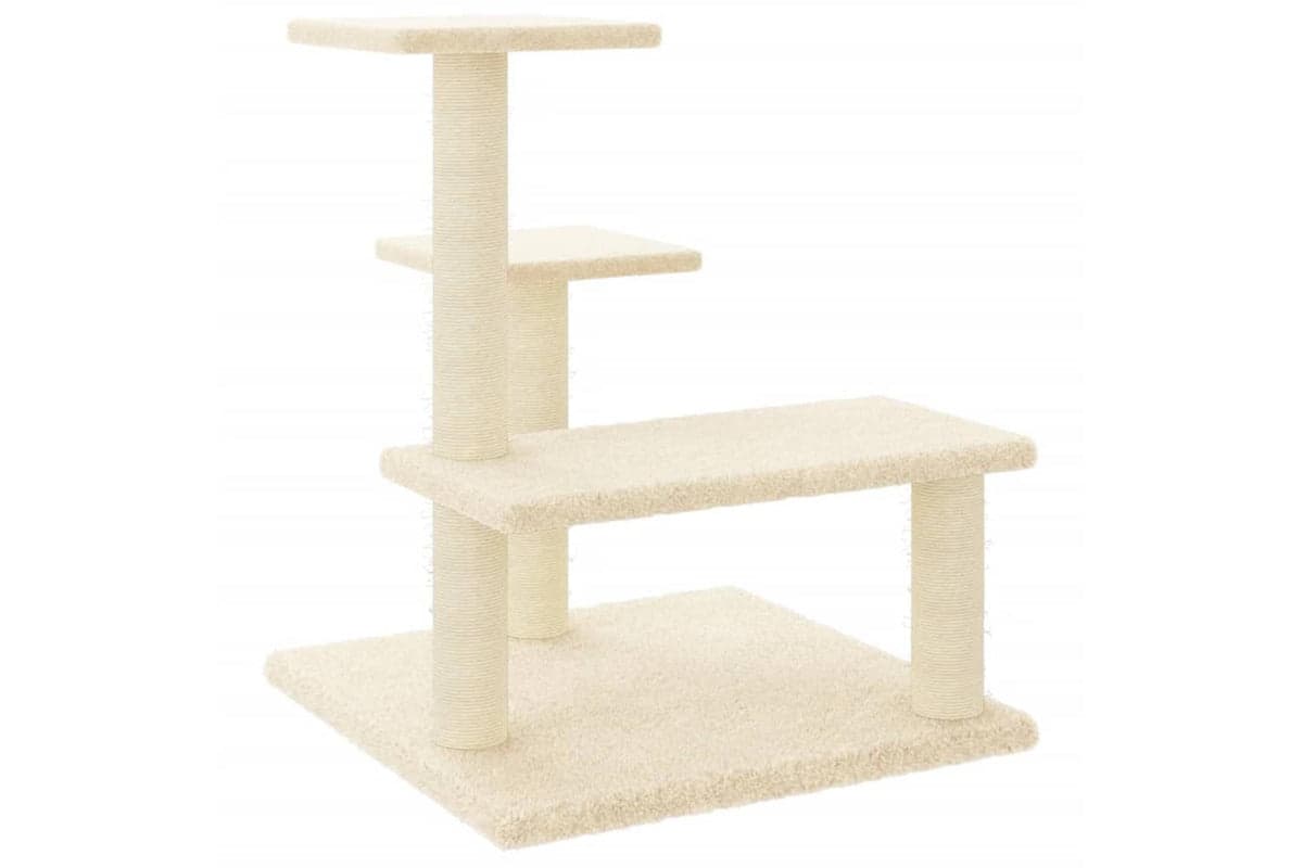Vidaxl Cat Tree With Sisal Scratching Posts Cream 61 Cm