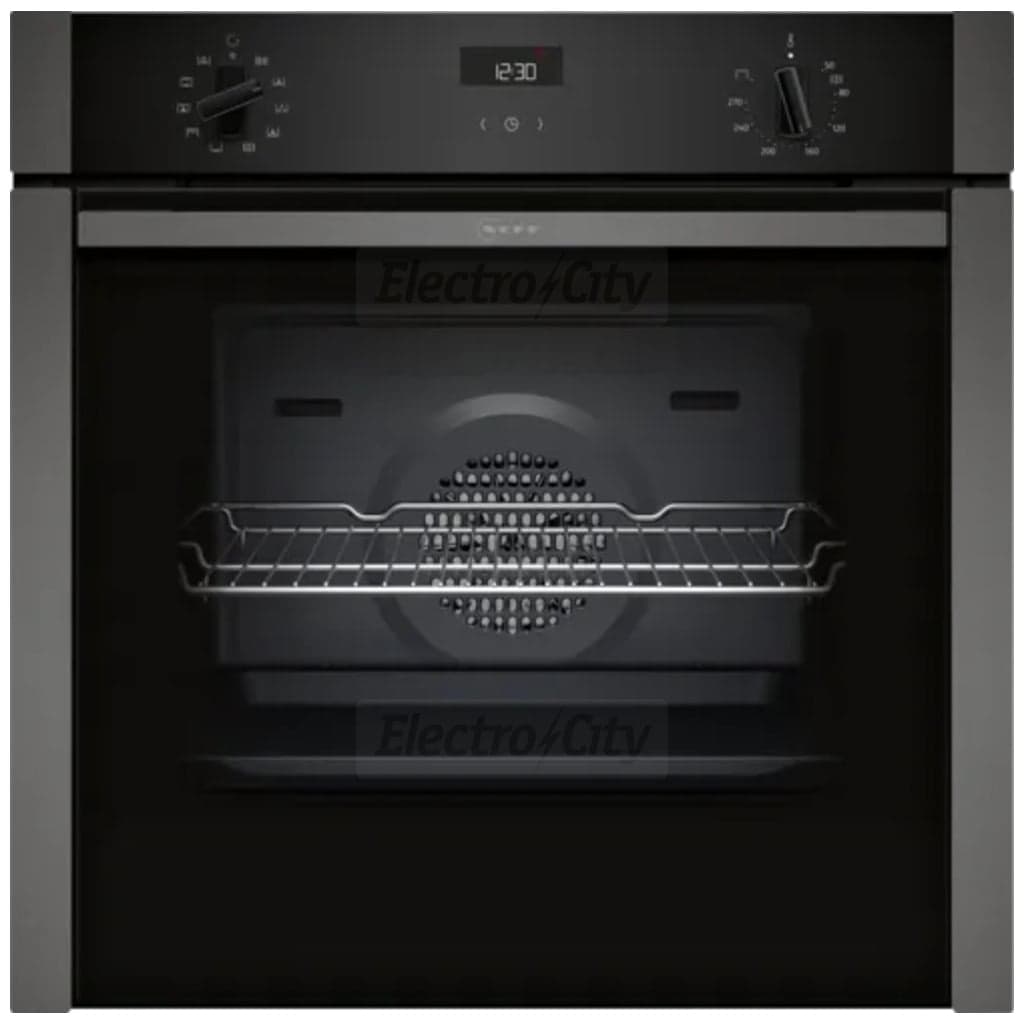Neff N 50 71 Litre Electric Built-in Slide & Hide Oven | Graphite