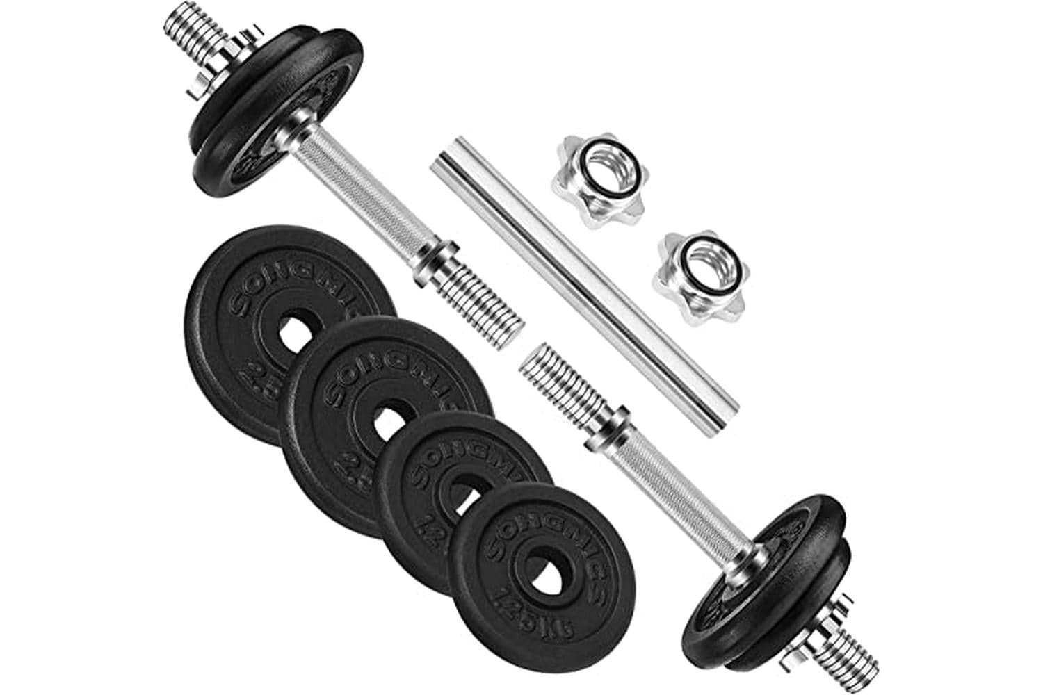 Songmics 2-in-1 Dumbbells Set | Cast Iron | 2 X 15 Kg