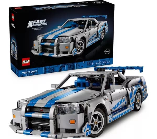 LEGO Technic 42210 2 Fast 2 Furious Nissan Skyline GT-R (R34) Car Set for Adults