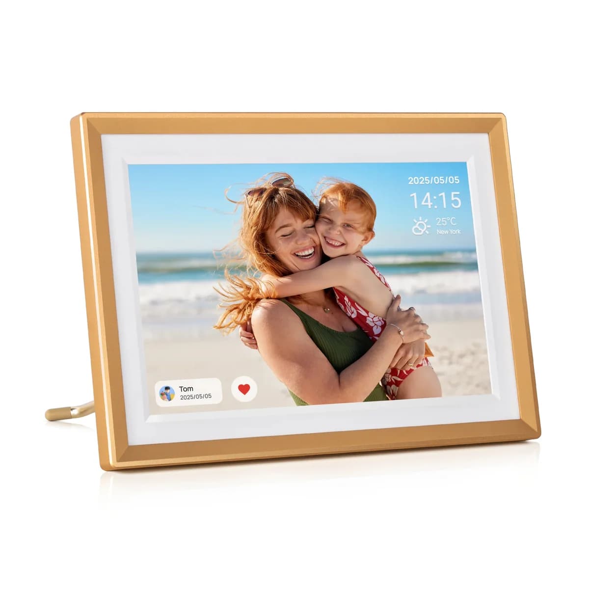 Arzopa D10 10.1" Digital Photo Frame Champagne Gold | Touch Screen Smart Display