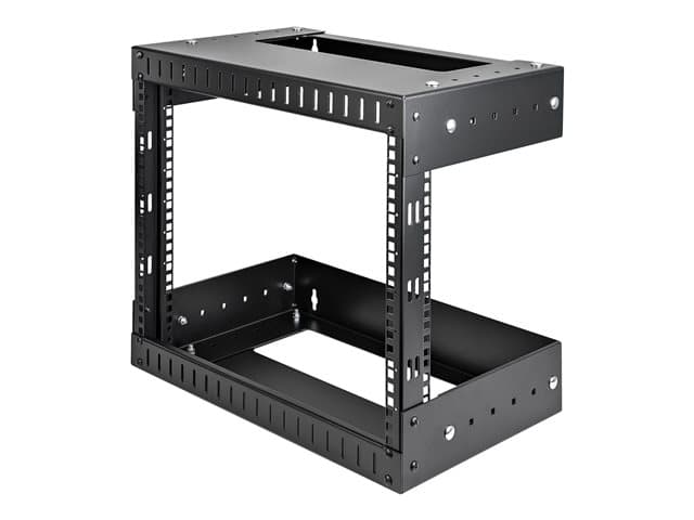 STARTECH.COM - Startech 8U 19" Wall Mount Network Rack, Adjustable Depth 12-20" 2 Post Open Frame Server Room Rack for AV/Data/ IT Communication/Computer Equipment/Switch with Cage Nuts & Screws - 8U Adjustable Rack (RK812WALLOA) - rack - 8U
