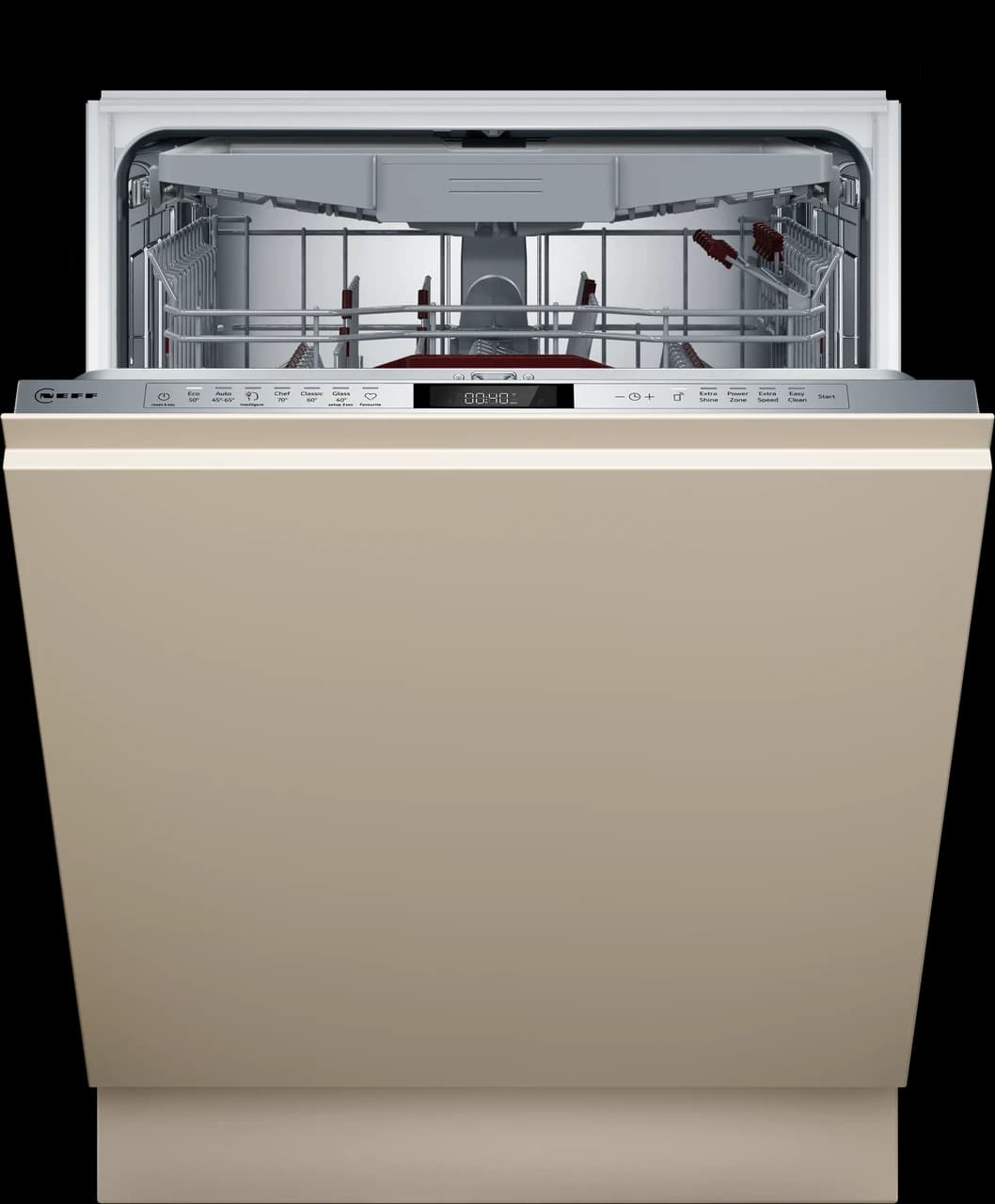 Neff S197ZCX08G N70 Built-In Dishwasher 60cm with Variable Hinge